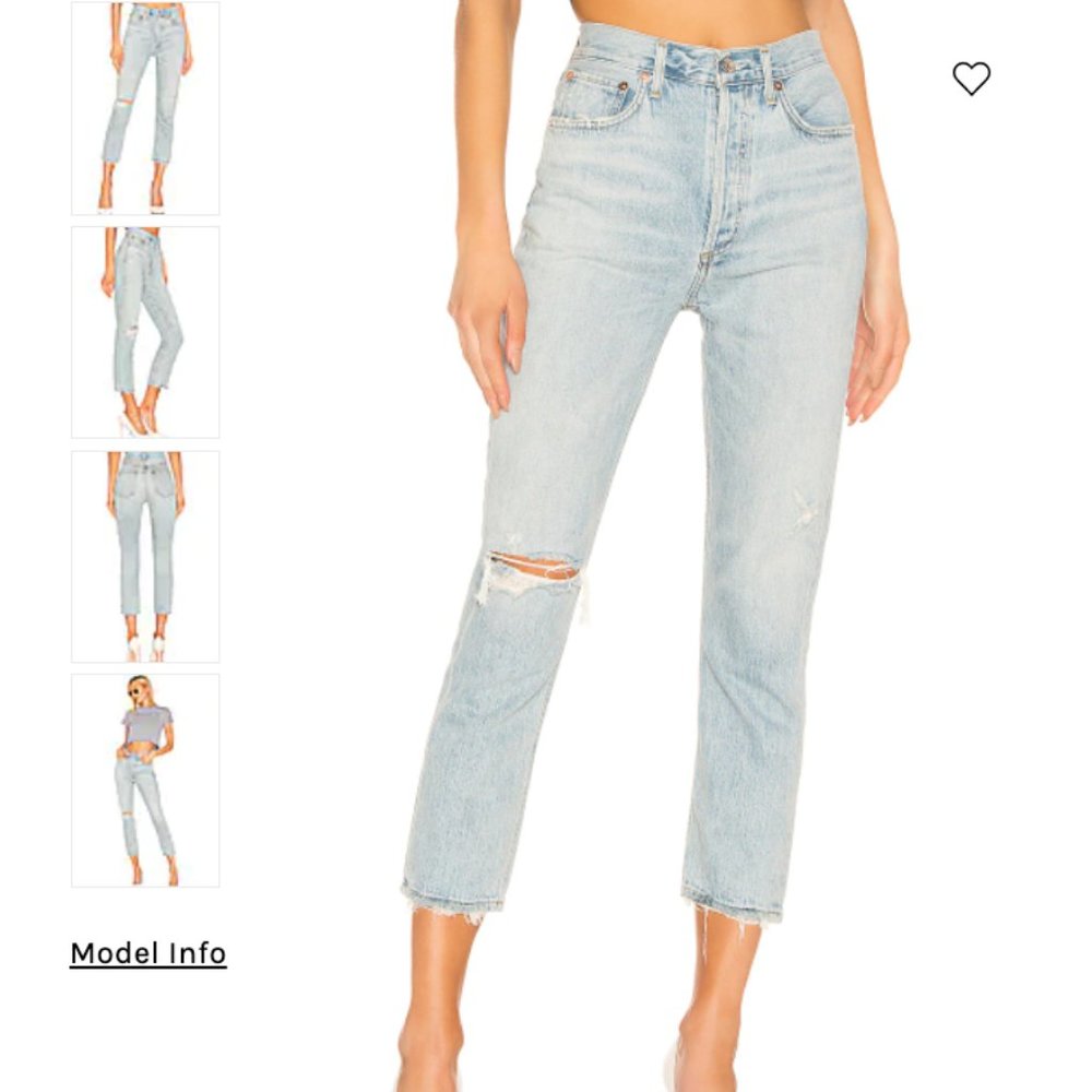 Agolde | Riley High Rise Straight Crop | Size 26